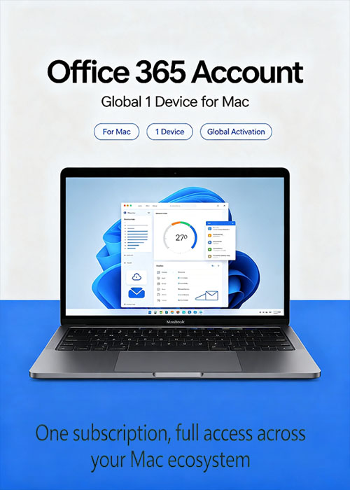 MS Office365 Account Globle 1 Device For MAC, Kopkeys 