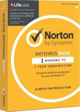 Official Norton AntiVirus Basic 1 PC 1Year Symantec Key North America